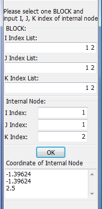 Block Mesher, Info selected