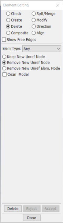 Element Editing Delete