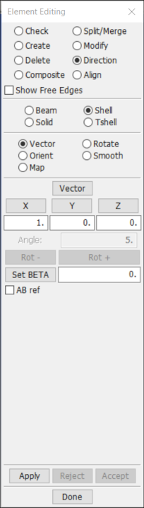 Element Editing Direction