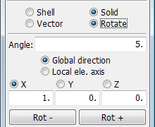 Element Editing Solid and Rotate