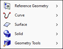 Geometry menu in the head menu.