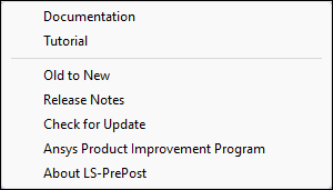 File menu in the head menu.