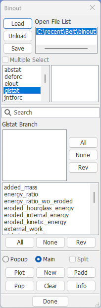 Select glstat branch