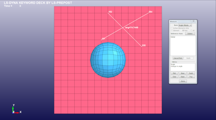 Measure angle with 4 points