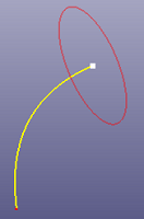 The vertex is one end of the edge