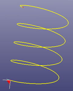 Select the vertex from the helix, using In Cur/Surf method to create a local coordinate system