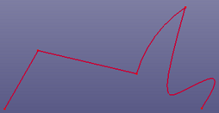 Drag the curves' end between arc and B-spline curve to edit the whole wire