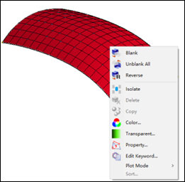 Context Menu for a Part