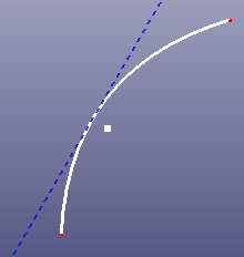 Tangent with Curve: Project the selected point to the selected curve