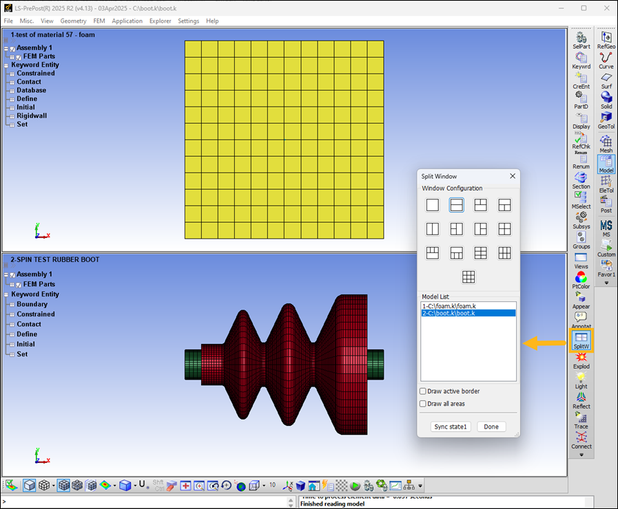 Split Window Example
