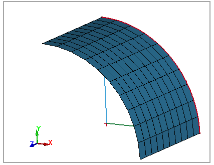 1/8 Thin-Walled Cylinder Mesh