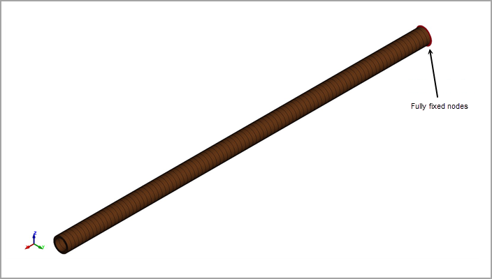 Model Setup in LS-DYNA of the 3D Modal Analysis of a Cantilever Tube