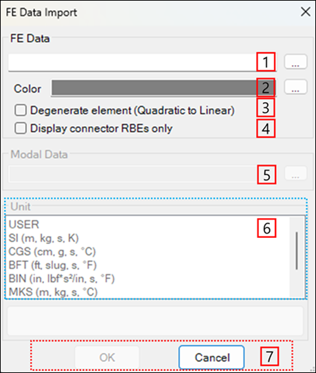 Importing FE and modal data file