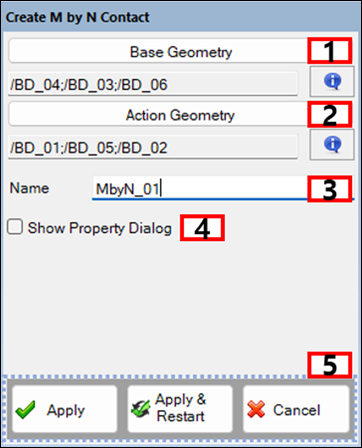 M by N Contact creation dialog