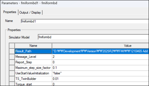 How to set result path in the Twin-Builder