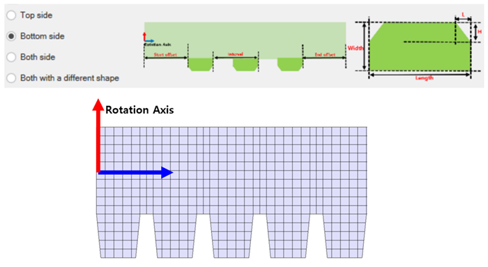 Pole location: Bottom side