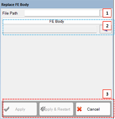 Replace FE Body dialog