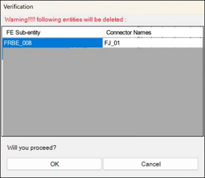 Replace FE Body Verification dialog