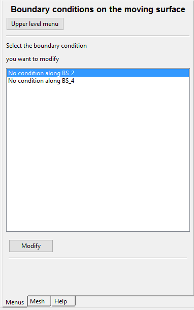 Specifying the Boundary on which the Free Surface Position is Imposed