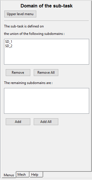 Defining the Domain of the Sub-Task