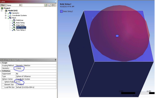 Sphere of Influence on Face that Doesn't Intersect Edges