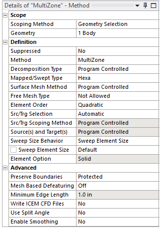 MultiZone Method Settings