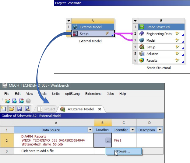Import .cdb File Using External Model