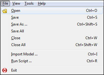 Stand Alone File Menu
