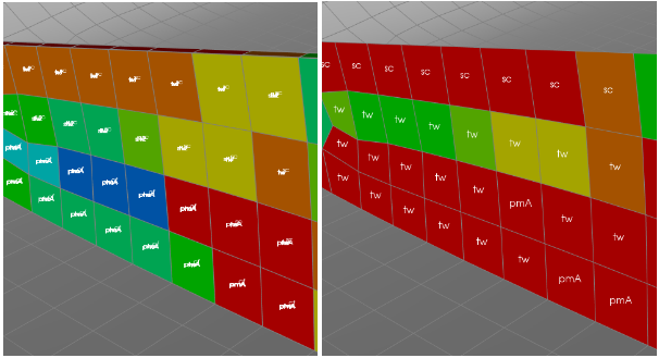 Failure Analysis of a Solid Model. Show on Solids (left) and Show on Shells (right)