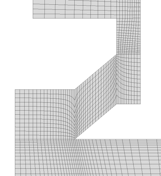 Deformed Mesh with the Default Diffusion Scheme