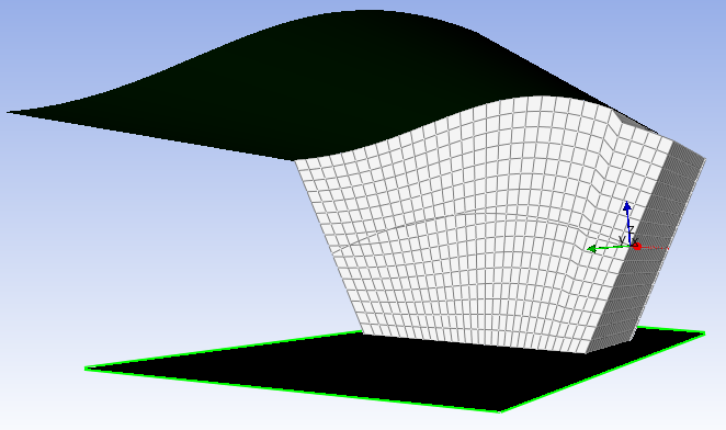 Extrusion with Snap-To Geometry at the Top and Bottom (Shell Geometry also Displayed)