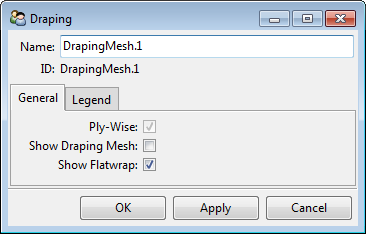 Draping Mesh Plot Properties