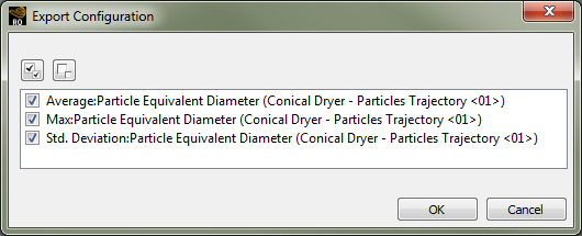Export Configuration dialog