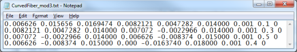Example Custom Fiber defined in a text file