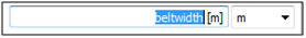 The variable name and units used for the field appears after double-clicking the field