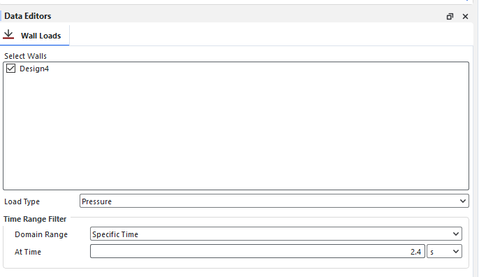 Export Loads dialog