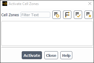 The Activate Cell Zones Dialog Box