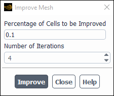 The Improve Mesh Dialog Box