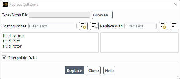 The Replace Cell Zone Dialog Box