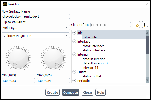 The Iso-Clip Dialog Box