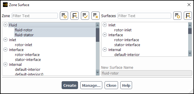 The Zone Surface Dialog Box