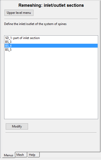 Specifying the Outlet for the System of Spines