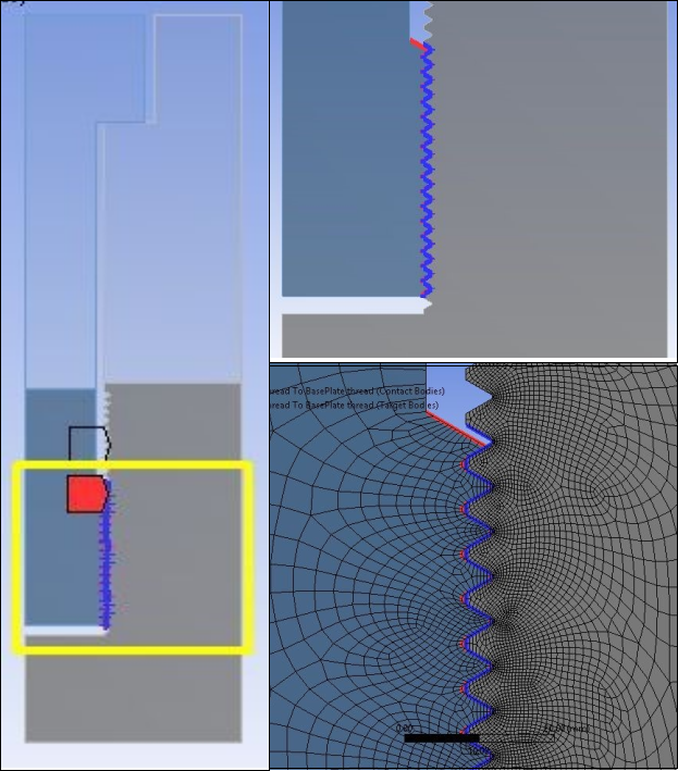 Detailed Geometry Used for the True Thread Simulation Method