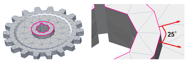 3D Edge Angle in a Segment