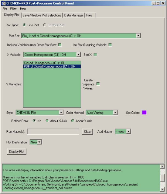 closed_homogeneous__transient.ckprj — Post-Processor Control Panel