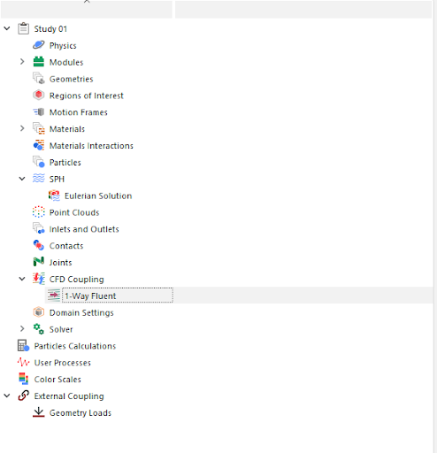 1-Way Fluent mode selected in Data Tree.