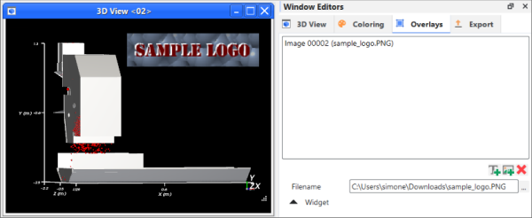 Sample logo added to a 3D View as an image overlay