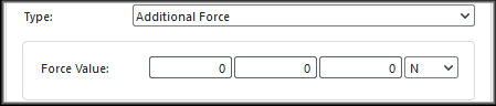 New Motion showing Additional Force parameters
