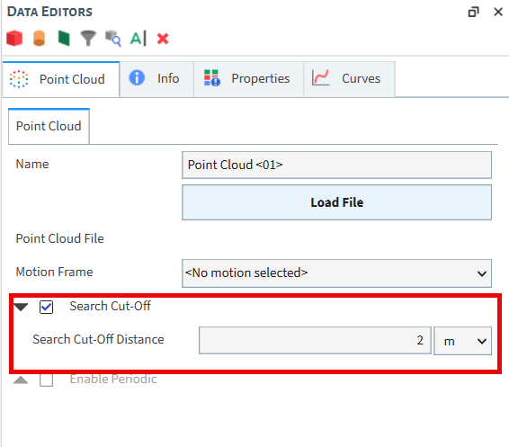 Search Cut -Off options for the Point Cloud