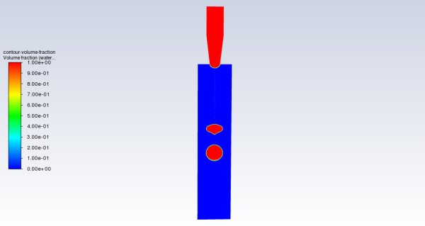 Contours of Water Volume Fraction After 24 μs